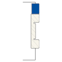 Kit stipiti (SP.100/108), coprifili e finiture scorrevole POP spessore parete effettiva 171 - 330mm - DECENTRATO - LAMINATO BIANCO OPACO