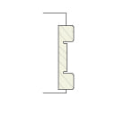 Kit stipiti (SP.125), coprifili e finiture scorrevole POP spessore parete effettiva 125 - 145mm - DECENTRATO - LAMINATO BIANCO OPACO