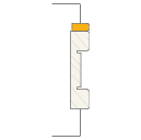 Kit stipiti (SP.125), coprifili e finiture scorrevole POP spessore parete effettiva 146 - 160mm - DECENTRATO - LAMINATO BIANCO OPACO