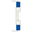 Kit stipiti (SP.125), coprifili e finiture scorrevole POP spessore parete effettiva 256 - 570mm - CENTRATO - LAMINATO BIANCO OPACO