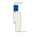 Kit stipiti, coprifili e finiture battente POP spessore parete effettiva 171 - 330mm - LAMINATO BIANCO OPACO