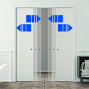 ECLISSE E-MOTION - motorizzazione per anta doppia (per porte legno o vetro)