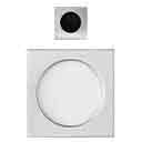 Maniglia EASY POP scorrevole quadrata - senza chiusura con placchetta copri foro e ditale - CROMO SATINATA