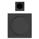 Maniglia EASY POP scorrevole quadrata - senza chiusura con placchetta copri foro e ditale - NERO OPACO