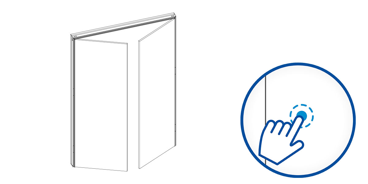 ANTE SYNTESIS AREO PER INTERNO - DOPPIE 3 LATI - LAVORAZIONE PUSH TO OPEN 700x2100