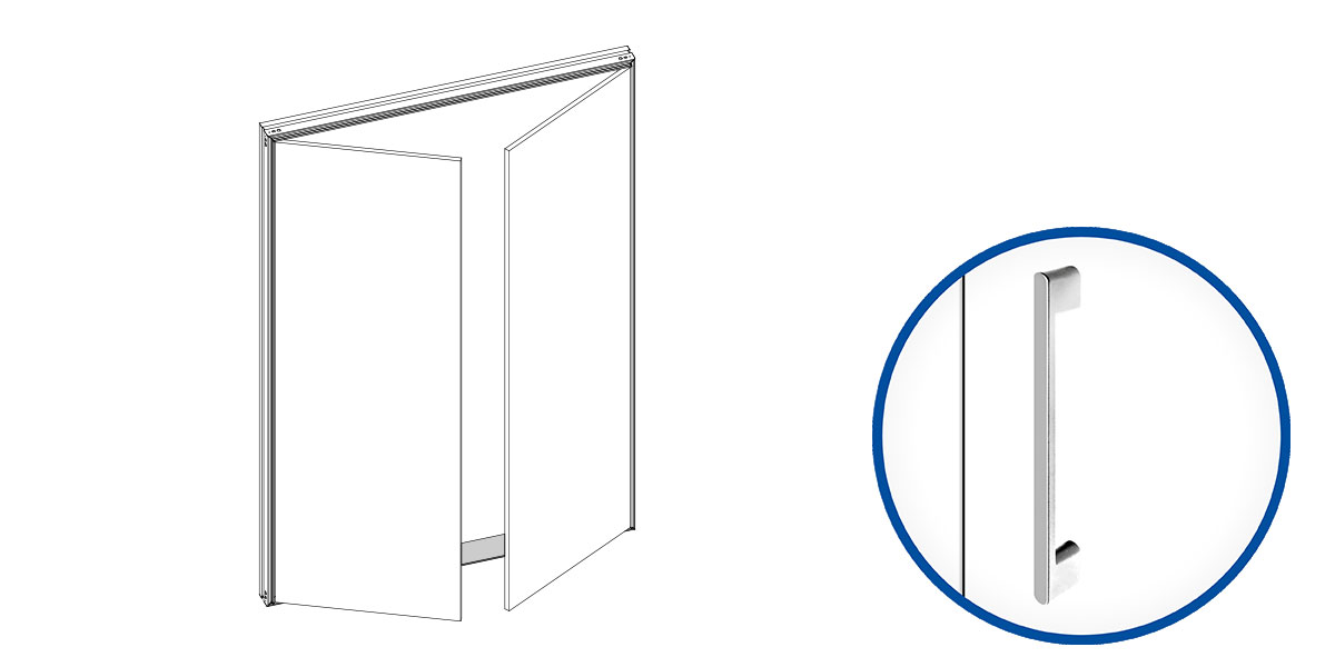 ANTE SYNTESIS AREO PER INTERNO - DOPPIE 4 LATI - LAVORAZIONE MANIGLIA 700x2100