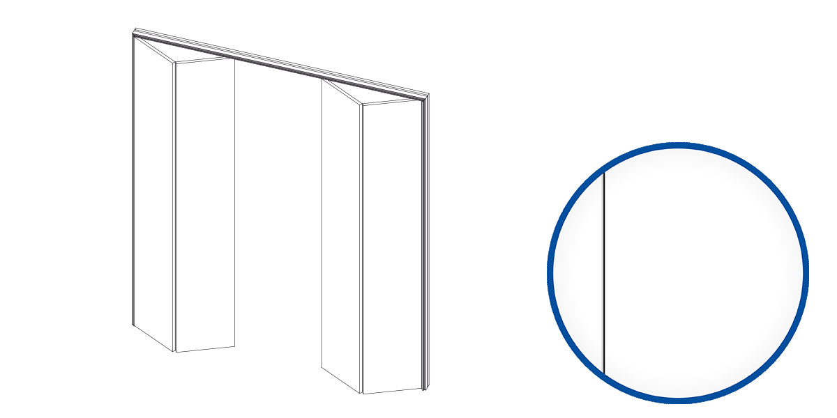 ANTE SYNTESIS AREO PER INTERNO - A LIBRO DOPPIO 3 LATI - MANIGLIA A CURA DEL CLIENTE 1200x2100